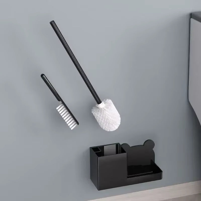 Toilet Brush with Shelf and Hard Bristle 