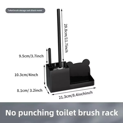 Toilet Brush with Shelf and Hard Bristle 